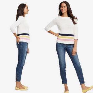 Boden Zipper Ankle Skimmer Jeans Mid-Rise 8 Petite